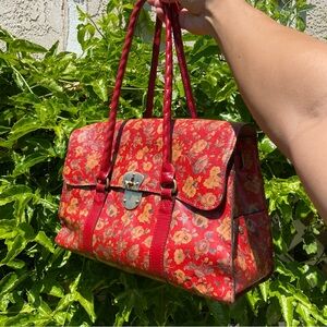 Patricia Nash Vienna Satchel Shoulder Bag Flower Floral womens